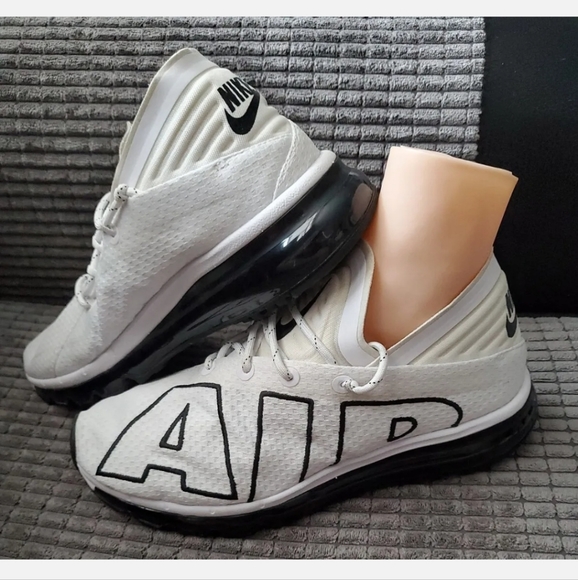 Nike Air Max Flair White Black Trainers Size UK 7 41 eu - Picture 3 of 8